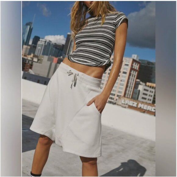 Free People Pants - Free People Movement Pointbreak Harem Sweat Shorts Off White Baggy Skater Comfy